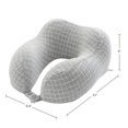 thumbnail image 6 of Home-Complete 5-inch 1-lb Memory Foam Travel Pillow with Washable Cover (Gray), 6 of 9