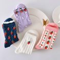 thumbnail image 6 of Zhengup Women's Kawaii Strawberry Embroidered Socks 5Pairs Cottagecore Fairycore Ankle Knit Socks Vintage Warm Cotton Socks, 6 of 7
