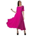 thumbnail image 2 of Moomaya Robe de Soirée à Manches Courtes en Viscose Col Rond pour Femmes, 2 of 4