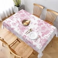 thumbnail image 1 of Pink Floral Tablecloth 60 x 84 Inch Rectangle Chinoiserie Flowers Decorative Table Cloth Rustic Fabric Farmhouse Washable Table Cover for Picnic Party Holiday Home Indoor Outdoor, 1 of 5