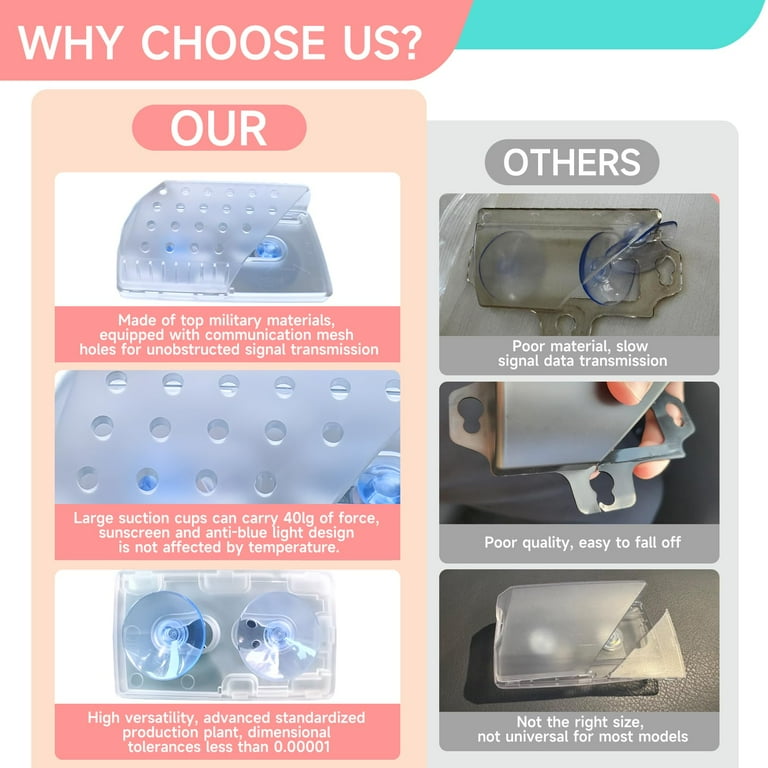 EZ Pass Holder with super strong Suction Cups for Windshield, Toll