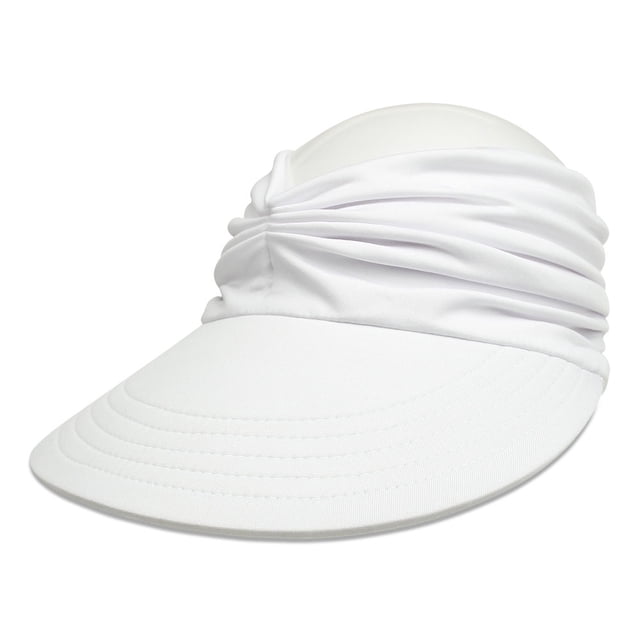 Sombrero para el sol para mujer, ala ancha, protección UV para el verano, sombrero para el sol, sombrero plegable para la playa con cola de caballo Adepaton BST3014005-1