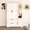 White, variant on Armoire Wardrobe Closet, 72'' Wardrobe Cabinet with 2 Drawers & Mirror, 3 Doors Bedroom Clothes Closet with Hanging Rod & Built-in Light, Wooden Wardrobe Cabinet with Adjustable Shelf for Bedroom
