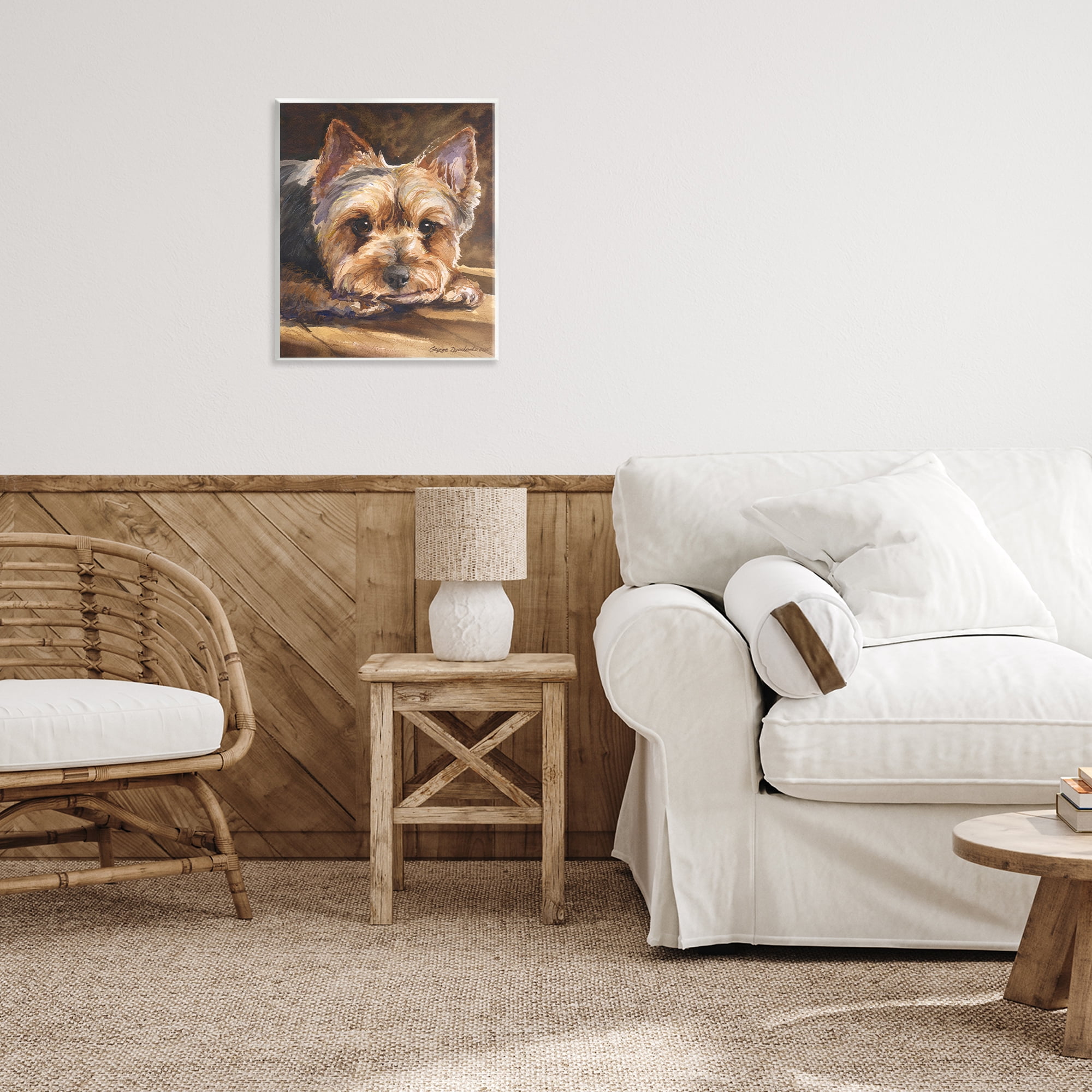 Stupell Industries Yorkshire Terrier Portrait Wall Plaque Art, design by George Dyachenko