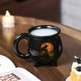 thumbnail image 3 of Halloween Cauldron Coffee Mug - Witch Brew Ceramic Cup, Spooky Gothic Gift for Women, Besties, Sisters - Witching You a Wicked Brew Stoneware Tea Mug Halloween Decor, 3 of 6
