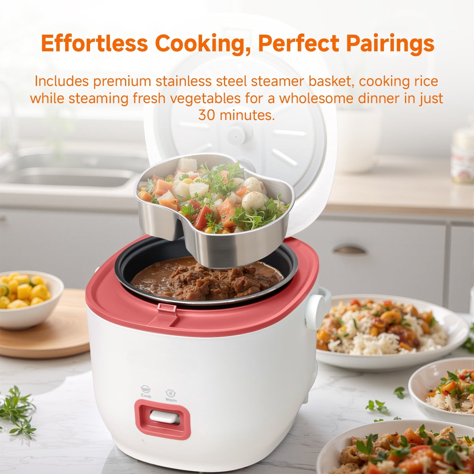 Mini Rice Cooker, Pink