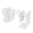 thumbnail image 4 of Office Book Support, White Large Metal Material Cute Simple Bookends Flexible Regulable  For School For Home, 4 of 8