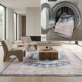 thumbnail image 4 of SAFAVIEH Serapi Glenna Traditional Machine Washable Area Rug, Terracotta/Blue, 10' x 14', 4 of 17