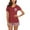 Red, variant on Women's Shorts Pajama Set,Modal Short Sleeve Sleepwear Nightwear Pjs