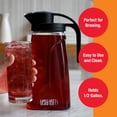 thumbnail image 5 of Tiesta Tea - Loose Leaf Iced Tea Pitcher, BPA-Free Tritan Plastic, Includes Multipurpose Nylon Mesh Infuser, Brew Hot & Cold, Leak-Proof Twist-On Lid, Dishwasher Safe, 1/2 Gallon Capacity, 5 of 7