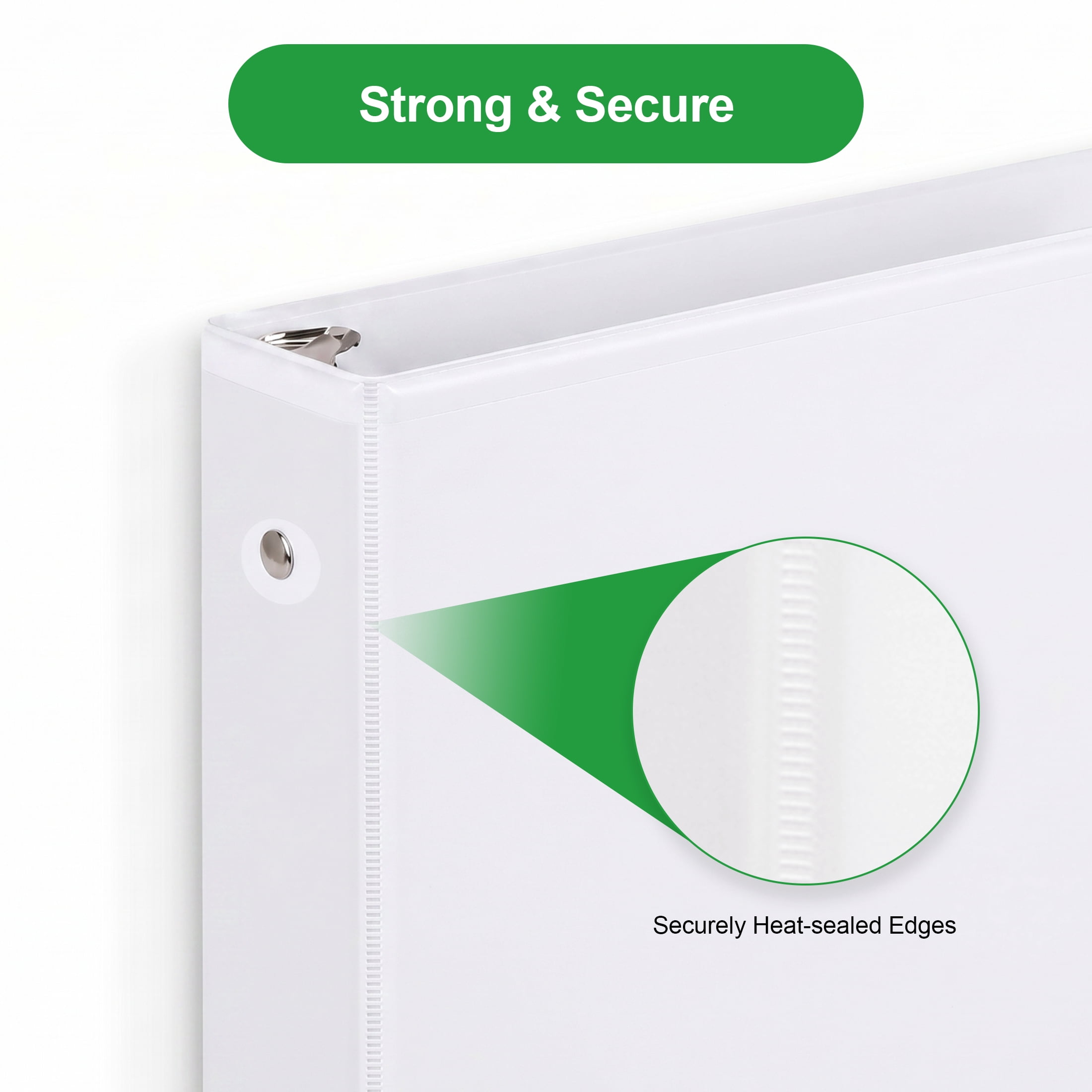 Comix 1 inch 3 Ring Binders, 1" Round Ring, 200 Sheet Capacity,School Supplies, 12 Pack White