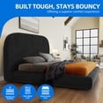 thumbnail image 3 of Dextrus King Size Cloud Style Upholstered Bed Frame, Velvet Bed with Headboard and Footboard, Quick Easy Assembly Design (Black), 3 of 10