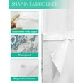 thumbnail image 3 of No Hook Shower Curtain with Snap in Liner, Retro Abstract Ethnic Style Persian Flowers Hotel Shower Curtains for Bathroom, Washable Shower Curtain Liner Set with Mesh Top Window, 60"x72", 3 of 6