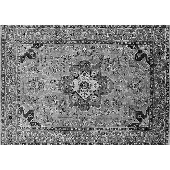 Ahgly Company Indoor Rectangle Oriental Gray Industrial Area Rugs, 3' x 5'