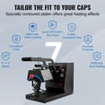 thumbnail image 4 of KFFKFF Cap Heat Press, Quadruple Function Hat Heat Press Machine, 6 x 3in Clamshell Design for Sublimation Transfer, LCD Digital Timer Temperature Control with 4pcs Curved Heating Elements, 4 of 9