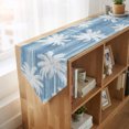 thumbnail image 4 of Summer Palm Trees Table Runner Linen Burlap Table Runner 72 Inches Long Tropical Blue Shabby Abstract Art Beach Dresser Scarves for Kitchen Island Coffee Dining Room Party Holiday Decor 14"x72", 4 of 8