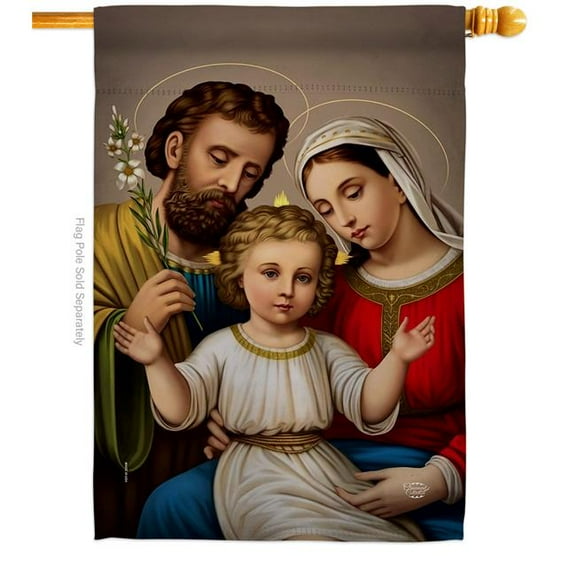 Ornament Collection H190085-BO Holy Family Religious Faith 28 x 40 in. Double-Sided Decorative Vertical House Flags for Decoration Banner Garden Yard Gift