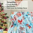 thumbnail image 3 of Christmas Flannel Fleece Blanket Lightweight Twin 60" x 80" (Gingerbread), 3 of 7