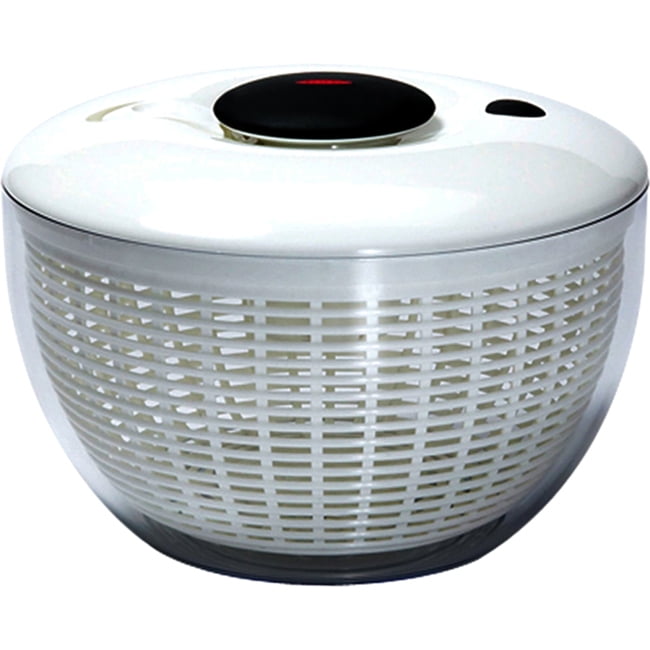 OXO Little Salad And Herb Spinner: Small Dishwasher-Safe Lettuce Spinner, 2.9 Qt Capacity, Stainless Steel & Plastic