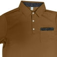 thumbnail image 5 of COSFO Polo Shirt Men with Pockets Short Sleeve Golf Brown Basic Tops Pullover Collared Slim Fit Performance Mens Classic T-Shirt, 5 of 5