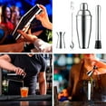 thumbnail image 2 of MesaSe Cocktail Shaker Set Stainless Steel Multifunctional Cocktail Making Kit with Ice Muddler Mixing Spoon Cocktail Measuring Cup for Cocktail Whiskey Beer Wine Bar Club, 2 of 9