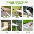 thumbnail image 5 of Huanherad Pressure was*her 5000PSI Max 4.0GPM with 33FT Flexible Extension Hose, 4 Nozzles, Foam Cannon, Power was*her Powered for Cars, Patios, Driveways, Green, 5 of 8