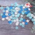 thumbnail image 1 of Manualidades de madera Campanas de madera con forma de copo de nieve en rojo, blanco y verde, campanillas de madera navideñas, decoraciones creativas para el hogar, 1 of 5