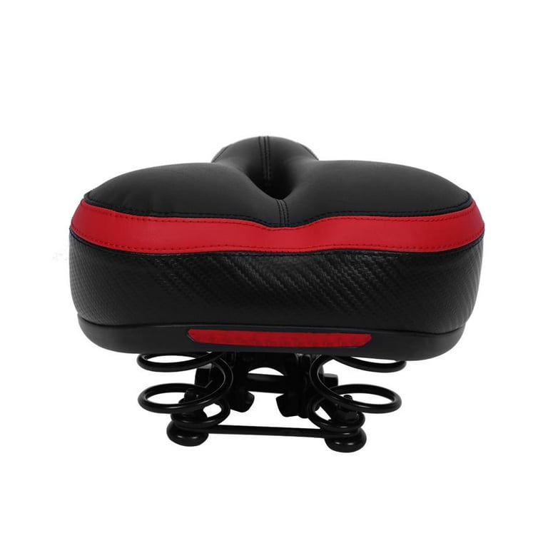 Walfront Road Mount Bike Seat Bike Saddle Oversized Comfort Bike Seat for Men and Women Universal Replacement Bicycle Saddle Double Steel Spring