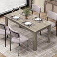 thumbnail image 4 of Costway 63" Dining Table Rectangular Modern Kitchen Table For 6 People Home Furniture Wood grain, 4 of 8