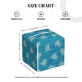 thumbnail image 3 of Uemuo Sea Turtle Tissue Box Cover Holder, Square with Bottom Belt - PVC Leather Decorative Organizer for Tabletop, Bathroom, Car, Office, 3 of 8