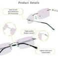 thumbnail image 2 of LifeArt Blue Light Blocking Glasses, Computer Reading Glasses, Anti Blue Rays, Reduce Eyestrain, Stylish for Men and Women(Silver,+2.50 Magnification), 2 of 5
