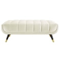 thumbnail image 4 of Adept 47.5" Performance Velvet Bench, Ivory, 4 of 8