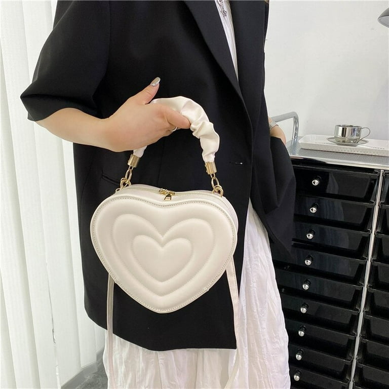 Heart Shaped Women Leather Crossbody Bags Purse Shoulder Bag for Women