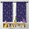 thumbnail image 5 of Blackout Kids Curtains,Blue Gold Sun Moon Pattern Childrens Insulated Curtains Set Of 2,Bedroom Essentials,Toddler Room Decor 42x54in(106x137cm), 5 of 5
