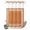 Orange, variant on No Hook Shower Curtain, Bluish Green Retro Greek Key Shower Curtains for Bathroom with See Through Top Window, Greece Ancient Rustic Geometric Waterproof Bath Curtain Stand Up Stall 36"x72"