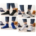 thumbnail image 3 of 5 Pares de Calcetines de Algodón para Hombre, Transpirables, que Absorben la Humedad, Calcetines de Correr, Calcetines de Tobillo, 3 of 6