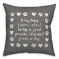 thumbnail image 2 of Creative Products I Learned From a Dog 18x18 Spun Poly Pillow, 2 of 3