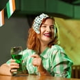 thumbnail image 4 of St Patrick's Day Headb ands Green Shamrock Knotted Hair B ands for Women Girls, Wide Top Knot Irish Day Parade Party Decoration Hair Hoop, 4 of 6