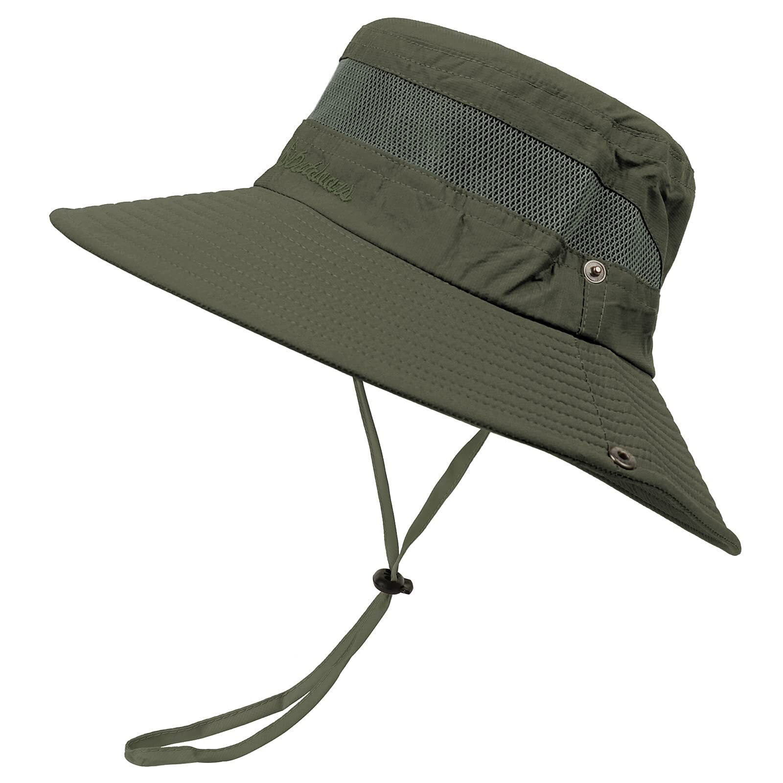 RAOEXI Sun Protection Fishing Hat UPF50+ Men Summer Bucket Hats Wide Brim  Women Breathable Mesh Safari Boonie Cap