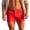 a01Red, variant on LODIENY Men's Denim Short Shorts Button Elastic Waist Summer Basic Fit Casual Utility Jeans Red L
