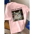 thumbnail image 1 of Camiseta de manga corta para niño - Estampado de gato negro divertido "Wait I'm Goated", top informal de verano, camiseta transpirable de cuello redondo para jugar al aire libre, ropa informal, cami, 1 of 6