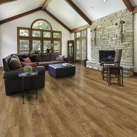 Select Surfaces Click Laminate Flooring Toffee Walmart Com