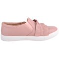 thumbnail image 5 of Childrens Kids Girls Slip On Twin Gusset Casual Lesiure Trainers Sneakers Pumps with Frill Design - Dusty Pink - US Infant 11, 5 of 7