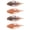 4pcs Grey-orange, variant on BE-TOOL 2PCS Soft Spiral Lures Bionic Fishing Bait 105mm/4.1in Fishing Bait for Saltwater Freshwater Rivers Sea