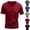Wine, variant on HAJWOH Men’s V-Neck T-Shirts Soft Pre-Shrunk Short Sleeves, Reinforced Collar, Crew Neck, Casual Fit