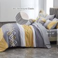 thumbnail image 3 of Davulos Full Size Comforter Set,6 Pieces Bed in Bag Set Geometric Pattern Yellow Bedding Sets with Comforter, Flat Sheet, Fitted Sheet, 2 Pillowcases & 1 Decorative Pillowcase, 3 of 8