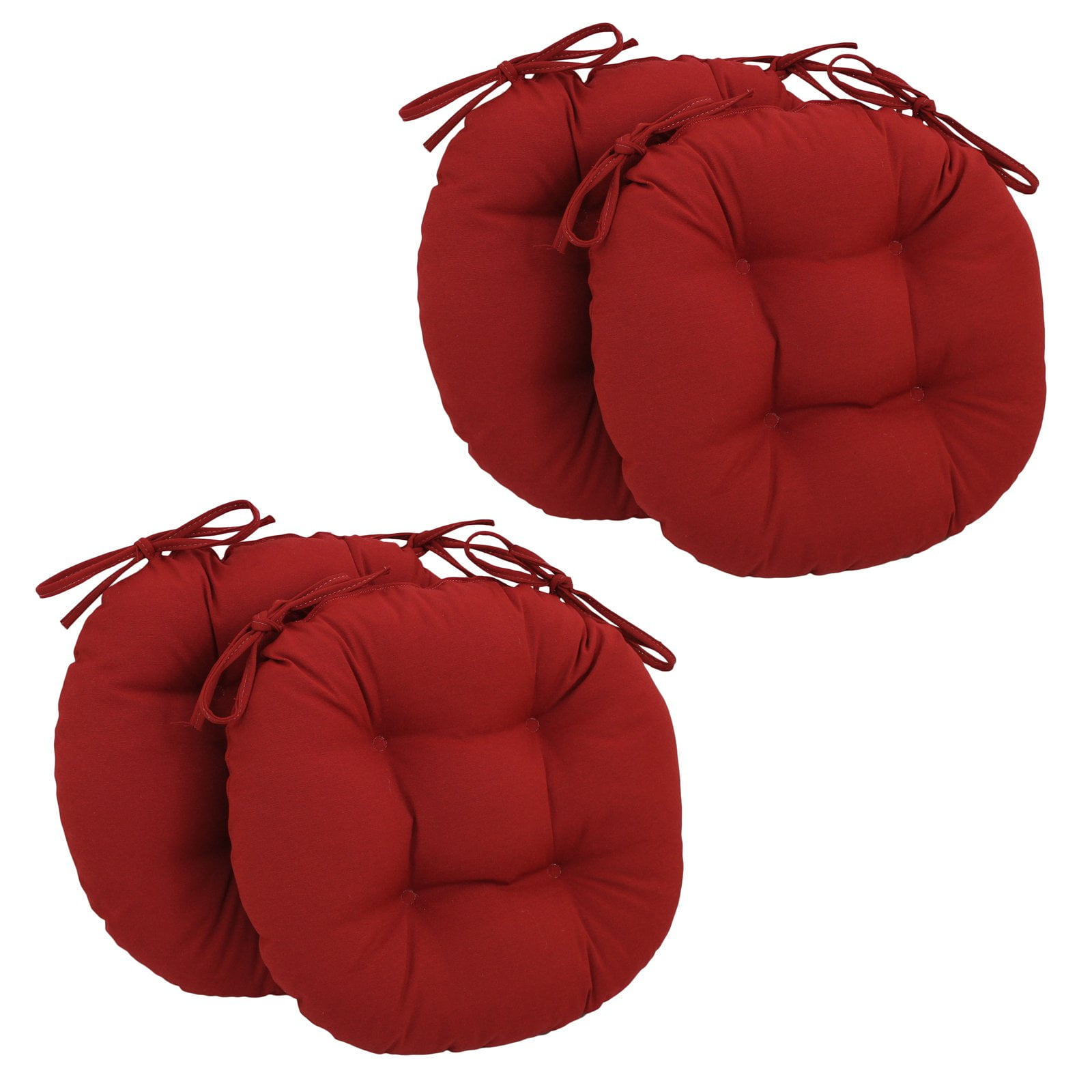 Blazing Needles 16 X In Round Twill Dining Chair Cushions With Round Twill Dining Chair Cushions With Ties Set Of 4 Com