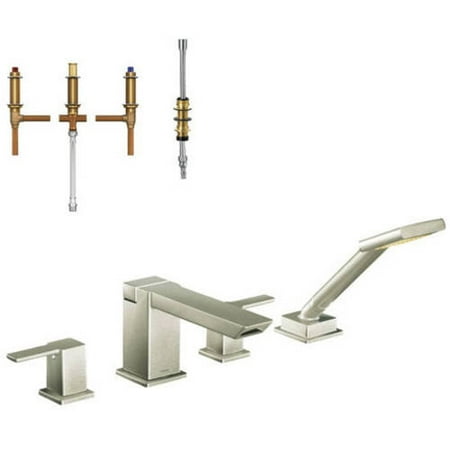 Moen Krt90 Dh Ts904cr 90 Degree 9 Roman Tub Faucet With Hand Moen Krt90 Dh Ts904cr 90 Degree 9
