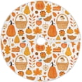 thumbnail image 1 of FMSHPON Autumn Pumpkin Leaves Mushrooms Xmas Christmas Tree Skirt Stand Mat for Holiday Party Decoration Indoor Outdoor 36 inches, 1 of 6