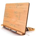 thumbnail image 1 of Book Stand-adjustable Foldable Book Holder With Page Holder Clips - Holds Cookbooks, Receipe Books, Textbooks, Tablets, Laptops, Music Books, Document, 1 of 5